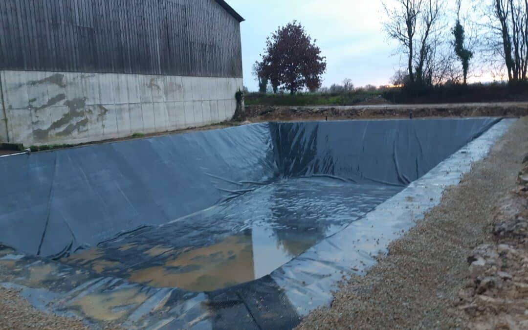 Réparation fosse géomembrane à Le Bourgneuf-la-Forêt (53)