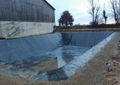 Réparation fosse géomembrane à Le Bourgneuf-la-Forêt (53)
